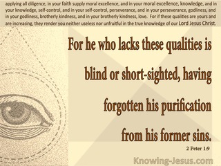 2 Peter 1:9 Lacking These Qualities Is Short:Sighted (beige)